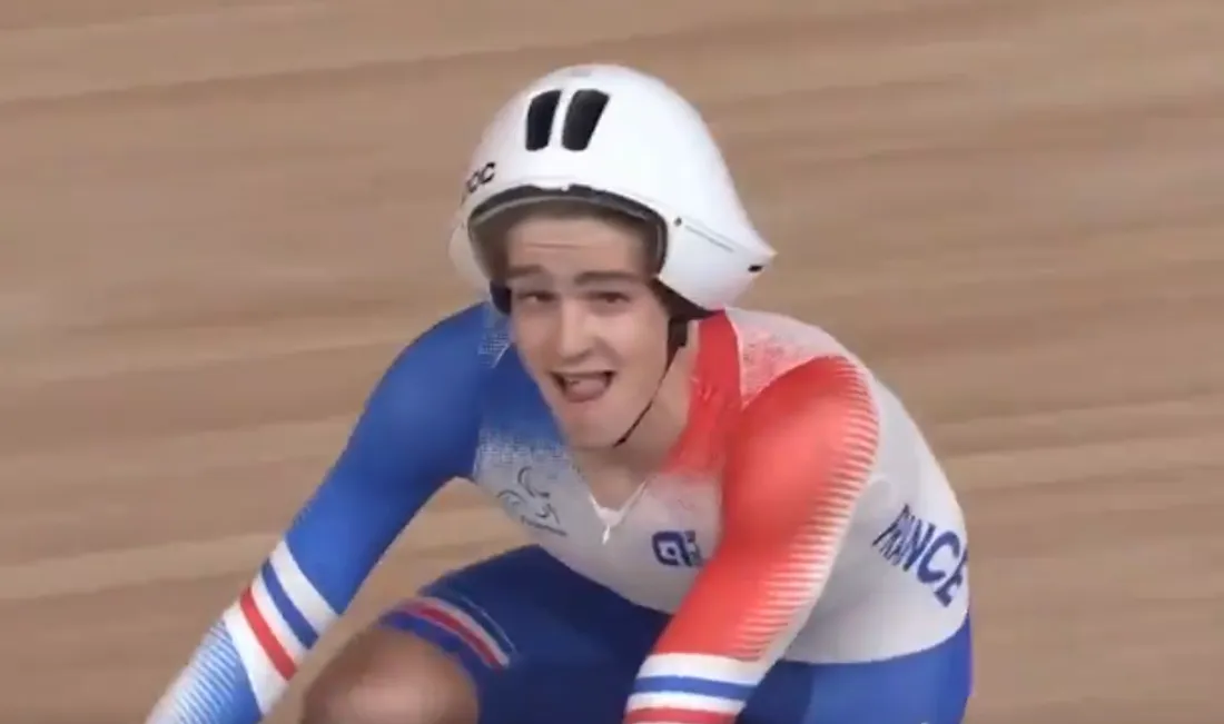 Alexandre Léauté en argent lors du contre-la-montre.